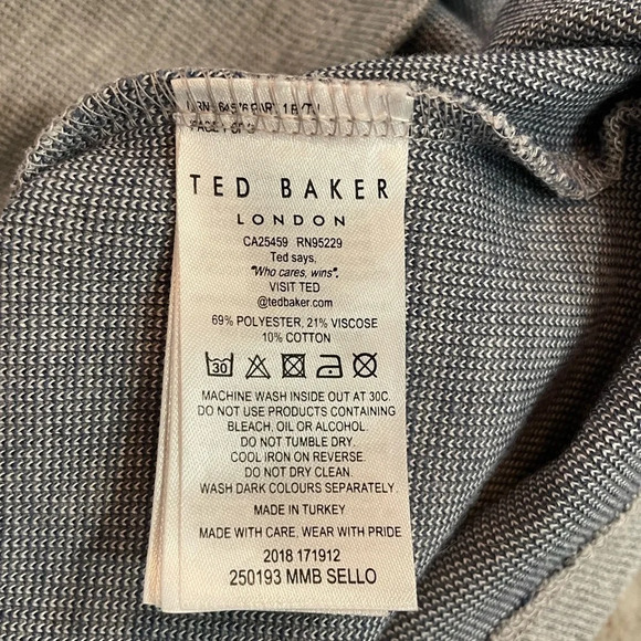 Ted Baker Men’s Textured Polo with Zip Neck - Picture 4 of 8